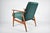 Vintage Armchair in Green Bottle Velvet & Teak, 1970s For Sale - Image 6 of 16