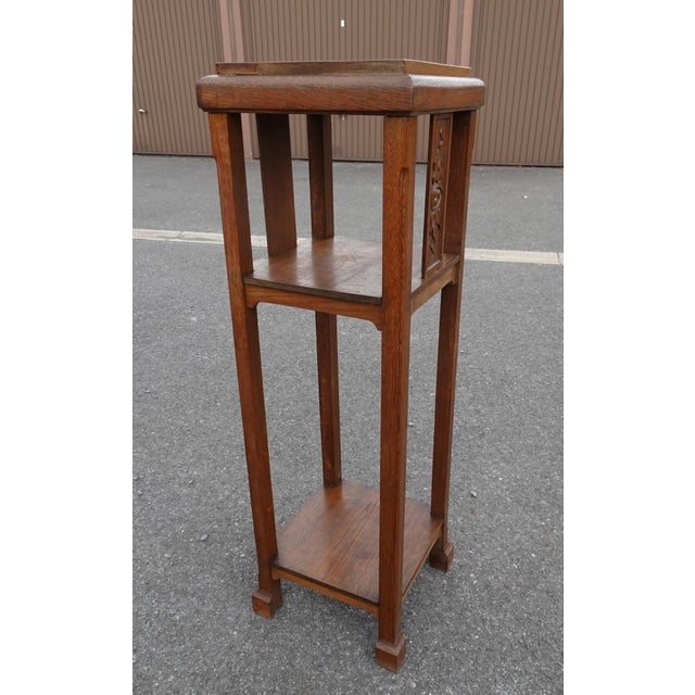 Art Deco Carved Wood Plant Stand, 1930s For Sale - Image 6 of 18