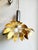 Gold Vintage Floral Top Light Pendant Lamp in Brass and Chrome Steel, 1970s For Sale - Image 8 of 10