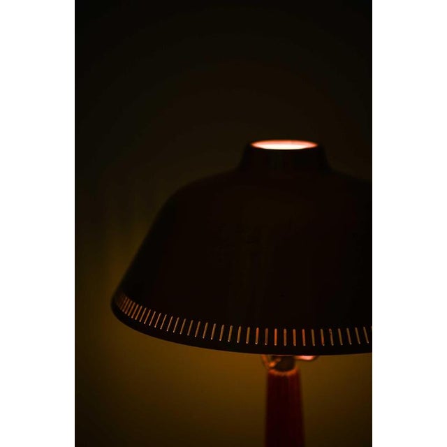 1950s Scandinavian Modern Table Lamp in Brass and Mahogany attributed to Hans Bergström, 1950s For Sale - Image 5 of 7