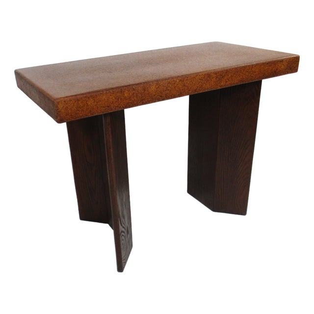 Rare Paul Frankl Cork Top Console Table for Johnson Brothers For Sale