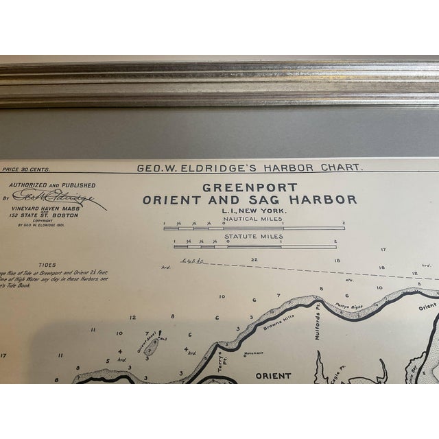 Black Sag Harbor Nautical Chart For Sale - Image 8 of 11