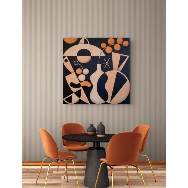 Original acrylic on wood panel by the Spanish artist Rubén Sánchez (Zoonchez), from his Equilibrios Cotidianos ("Everyday...