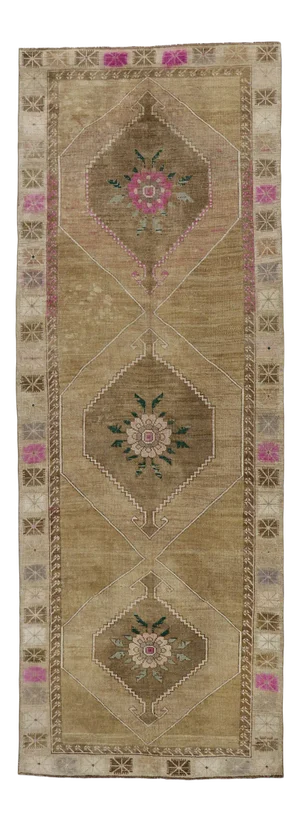 Vintage Turkish Kars Rug - 04'07 X 12'06