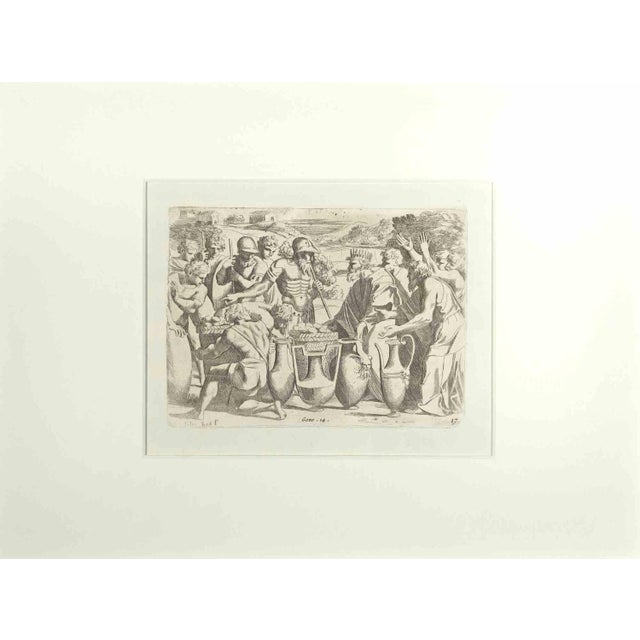 Giovanni Lanfranco, Genesis 14, Old Testament Story, Etching, 1607 For Sale - Image 3 of 3