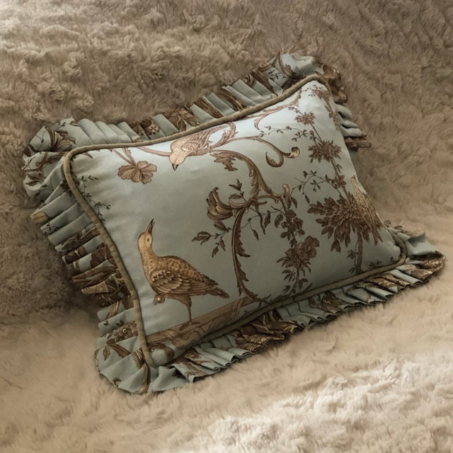 Early 21st Century Vintage Brunschwig & Fils Kininvie Toile Pillow With Down Feather Insert For Sale - Image 5 of 12