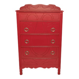 1920 American Furniture Company Art Nouveau Newly Painted Chest of Drawers For Sale