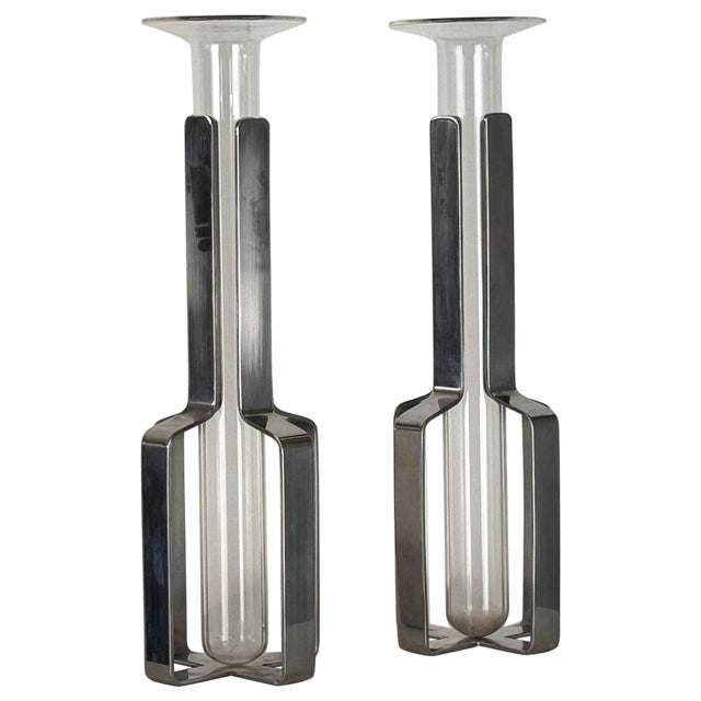 Krupp Milano Single-Flower Vases by Linea Dellorso attributed to G. Gramigna and S. Mazza, 1974, Set of 2 For Sale