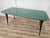Mid-Century Modern Mid-Century Modern Mahogany Dining Table with Aquamarine Glass Top, 1950 For Sale - Image 3 of 17