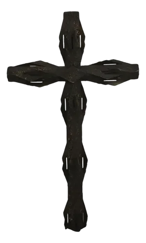 Italian Gothic Crucifix Sculpture in Bronze Casting, 1900s