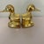 Metal Vintage Solid Polished Brass Mallard Duck Bookends, a Pair For Sale - Image 7 of 7