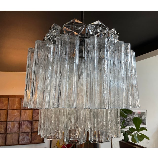Vintage Mid-Century Kinkeldey Crystal & Chrome Chandelier - West Germany, 1960s For Sale - Image 14 of 16