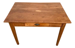 Vintage Desk in Cherry with Spindle Legs, 1890s