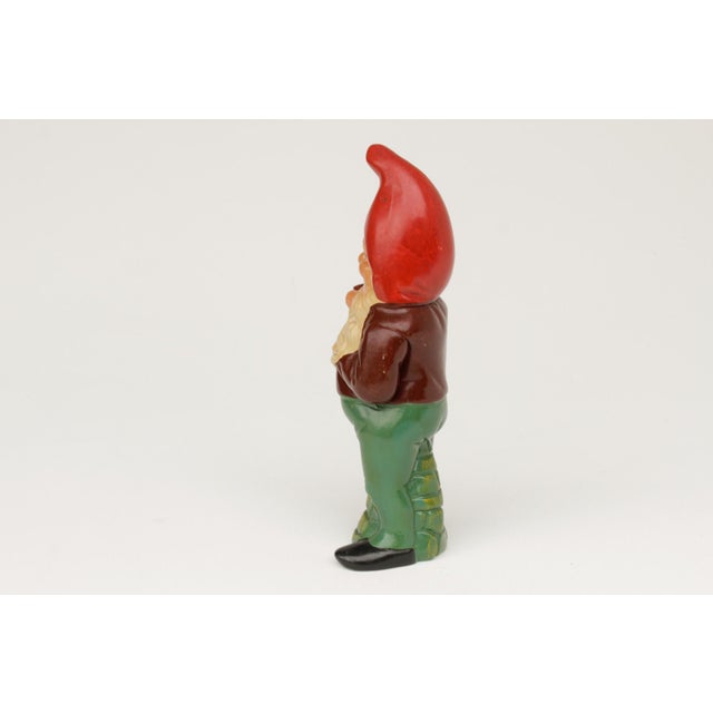Pipe-Smoking Garden Gnome in Terracotta by Griebel, 1970s For Sale - Image 4 of 10