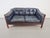 Ingvar Stockum design sofa in black leather, 1960s rare High-quality designer sofa in black leather and solid wood,...