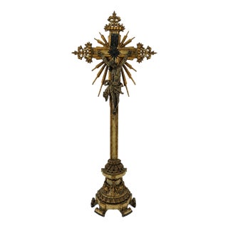 Sacred Art Crucifix, 1800s For Sale