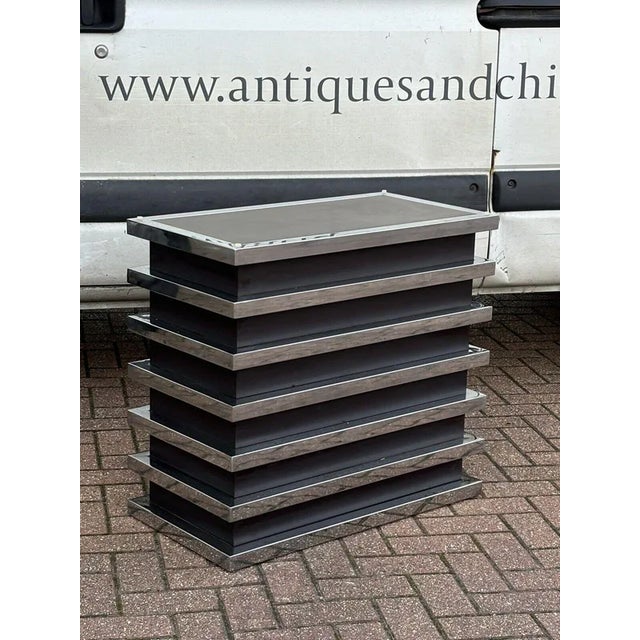 Mid-Century Chrome Console Table For Sale - Image 3 of 13