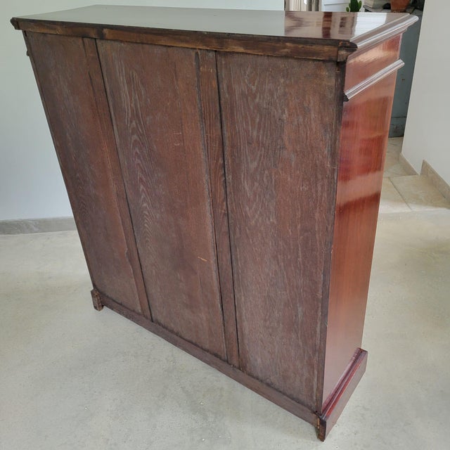 Low English Style Georgian Mahogany Display Bookcase, 1890s For Sale - Image 13 of 14