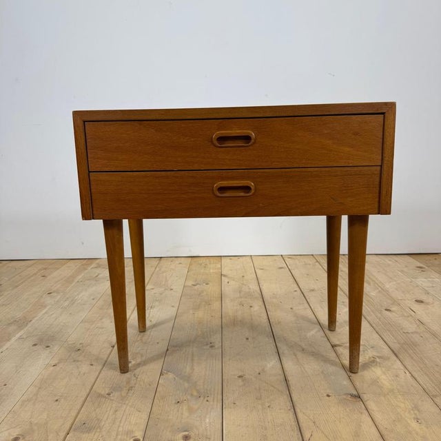 Danish Teak Nightstand with Two Drawers, 1960 For Sale - Image 6 of 9