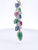 1960s 1960s Art Deco 18k Gold Tutti Frutti Pendant Necklace With Gemstones For Sale - Image 5 of 7
