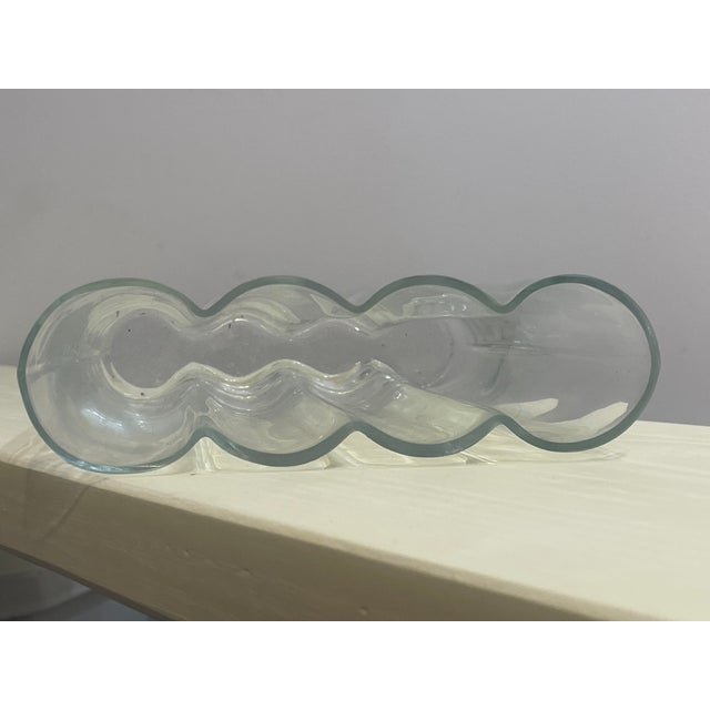 Glass "Row" 4-Chamber Mouth-Blown Glass Vase Peter Vosding for Born in Sweden For Sale - Image 7 of 8