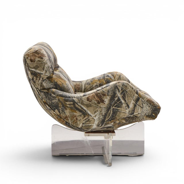 Beige Vladimir Kagan Cosmos Mid Century Lucite Lounge Chair For Sale - Image 8 of 9