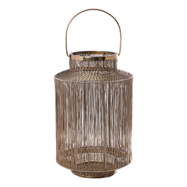 Menorca Decorative Metal Lantern, 14" For Sale