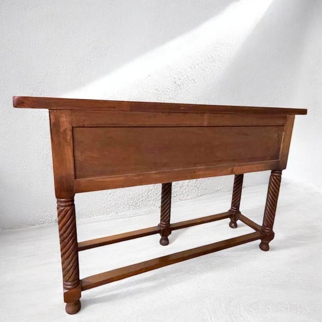 Spanish Hand-Carved Console Table, 1940s For Sale - Image 9 of 10