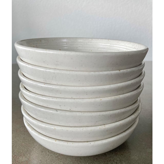 Circa 1959 Metlox PoppyTrail Woodland Gold Stoneware Coupe Bowls – Set of 7 For Sale - Image 9 of 18