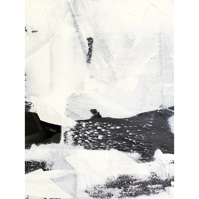 2022 Black and White Square Painting by Jessalin Beutler For Sale In Seattle - Image 6 of 7