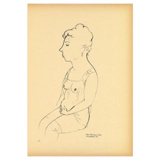 George Grosz, Louise, Original Lithograph and Offset, 1923 For Sale