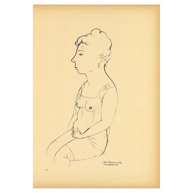 George Grosz, Louise, Original Lithograph and Offset, 1923 For Sale