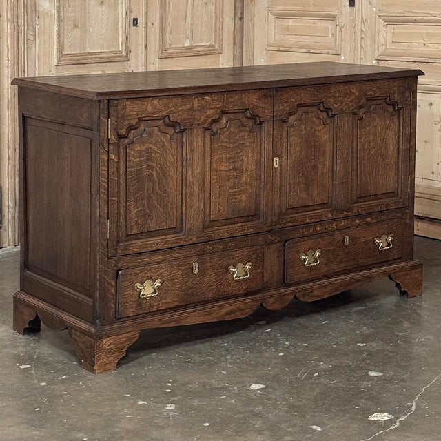 Late 18th Century 18th Century English Oak Mule Sideboard ~ Chest ~ Credenza For Sale - Image 5 of 18