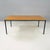 Italian modern Dining table or desk in wood and black metal, 1980s Dining table or desk with rectangular top in light...