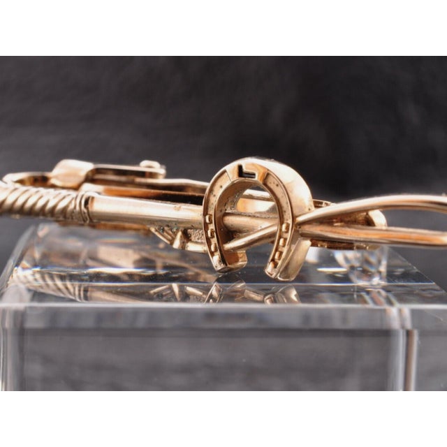 Rare Vintage "Lancel" Paris Gold Plate Steel Cufflinks & Tie Bar Original Case For Sale - Image 17 of 18