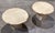 Stone Pair of Vintage 1970s Italian Travertine Scalloped Edge End Tables – 27.75" Diameter For Sale - Image 7 of 18