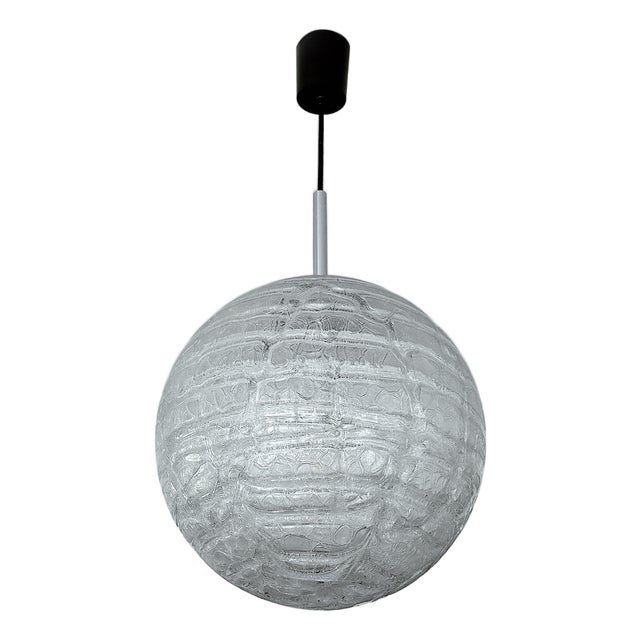 Large Murano Glass Pendant Light from Doria, 1950s For Sale