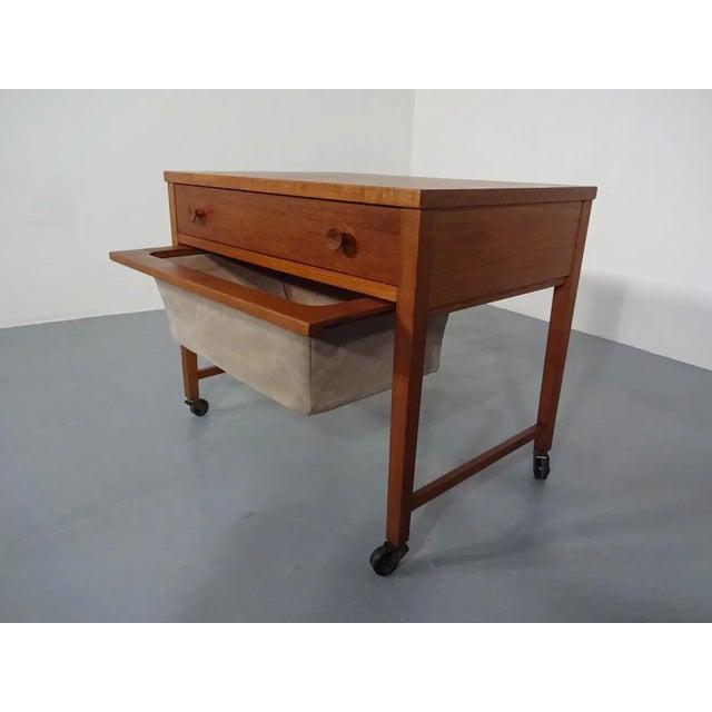 Danish Teak Sewing Cart, 1960s For Sale - Image 9 of 18