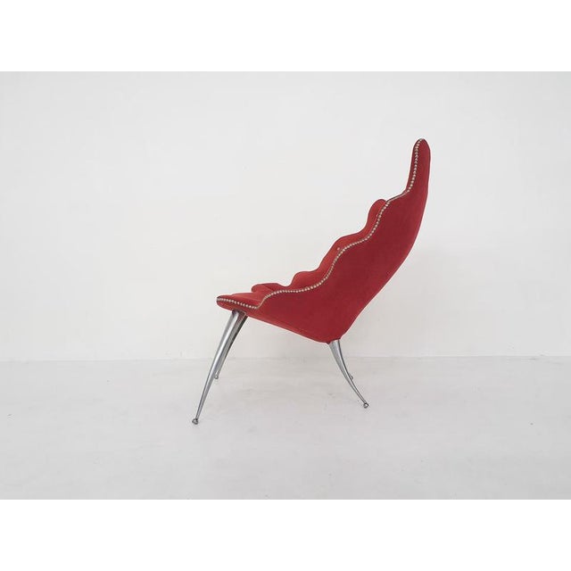 Asymmetrical Lounge Chair, 1980s For Sale - Image 3 of 10
