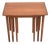 Vintage Danish Teak Nesting Tables attributed to H.W. Klein for Bramin, 1960s, Set of 3 For Sale