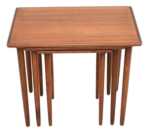 Vintage Danish Teak Nesting Tables attributed to H.W. Klein for Bramin, 1960s, Set of 3