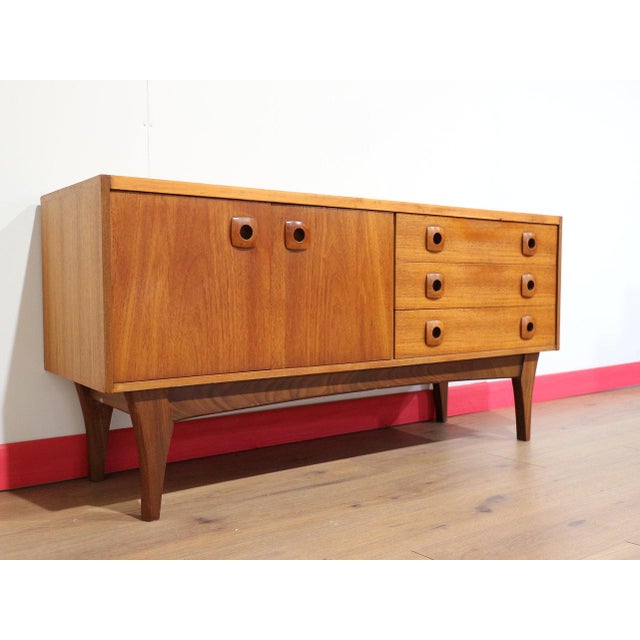 Mid Century Modern Vintage Teak Credenza Sideboard Danish Style For Sale - Image 12 of 13