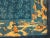 Chinese Vibrant Blue Color With Gold Figurative Borders Antique Chinese Peking Rug For Sale - Image 3 of 7