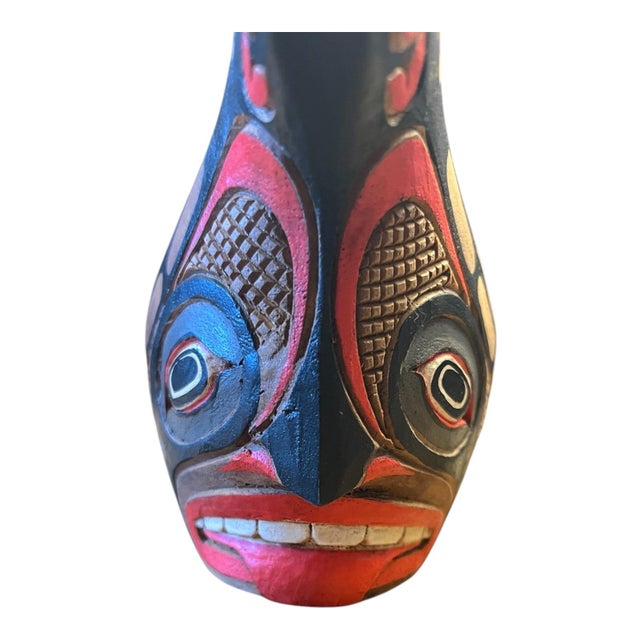 Carved Triple-Faced Bird Bowl in the Northwest Style For Sale - Image 10 of 11