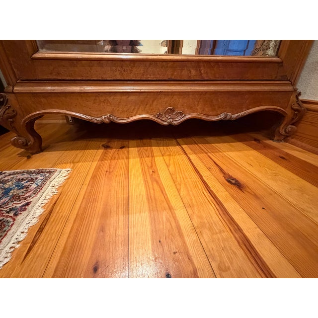 Antique French Rococo Revival Mirrored Armoire With Carved Crest, Circa 1900 For Sale - Image 6 of 6