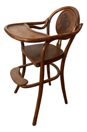 Bentwood Childrens Highchair with Embossed Felix the Cat Motif, 1920s