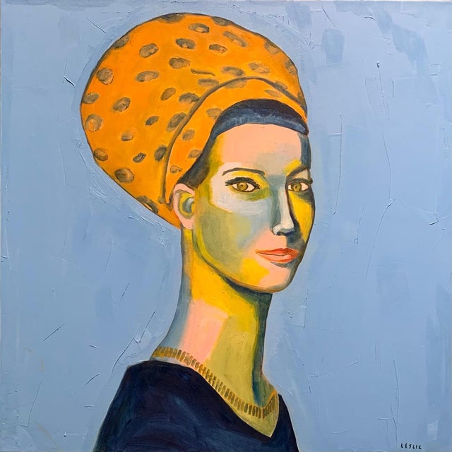 Oil Painting on Canvas "Alexanda" Contemporary Abstract Original Painting by Bradley Leslie, Framed For Sale