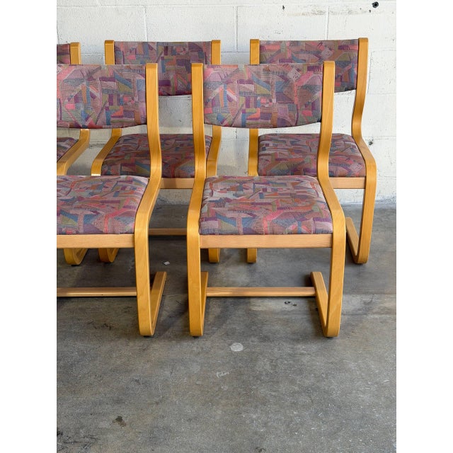 Mid 20th Century Mid 20th Century Set of 6 Magnus Olesen Danish Bentwood Dining Chairs Mid Century Modern For Sale - Image 5 of 8