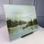 Contemporary Contentment Acrylic Painting 8x10 Original Wall Art Trees & Lake Scene Unframed For Sale - Image 3 of 7