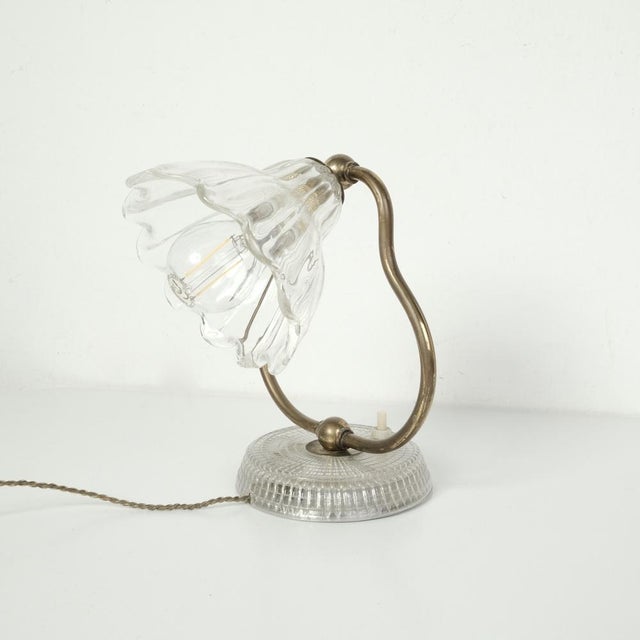 Murano Glass and Brass Campanella Table Lamp, Italy, 1950s For Sale - Image 17 of 17